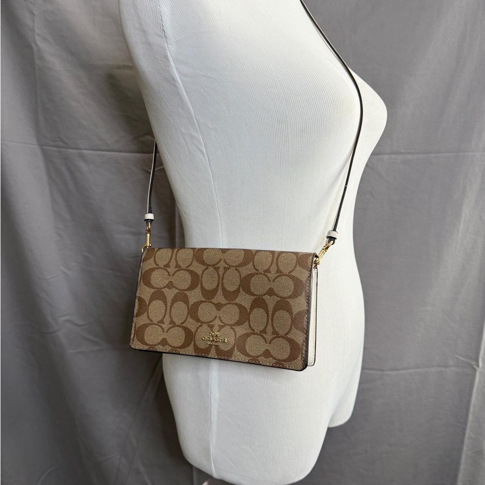 Coach Signature Tan Crossbody Bag